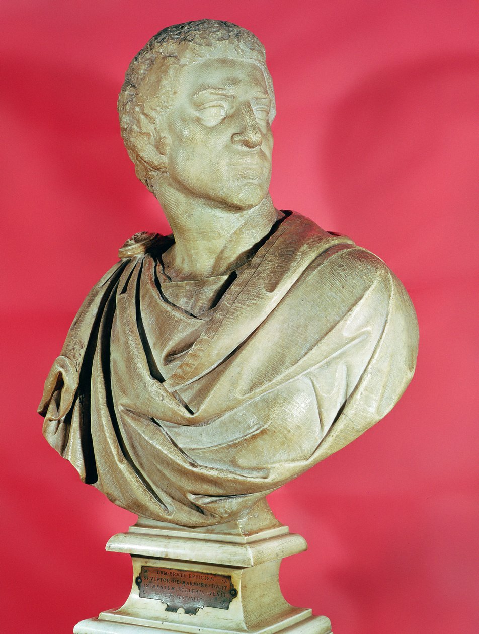 Busto de Bruto (85-42 a.C.) c.1540 (mármol) de Michelangelo Buonarroti