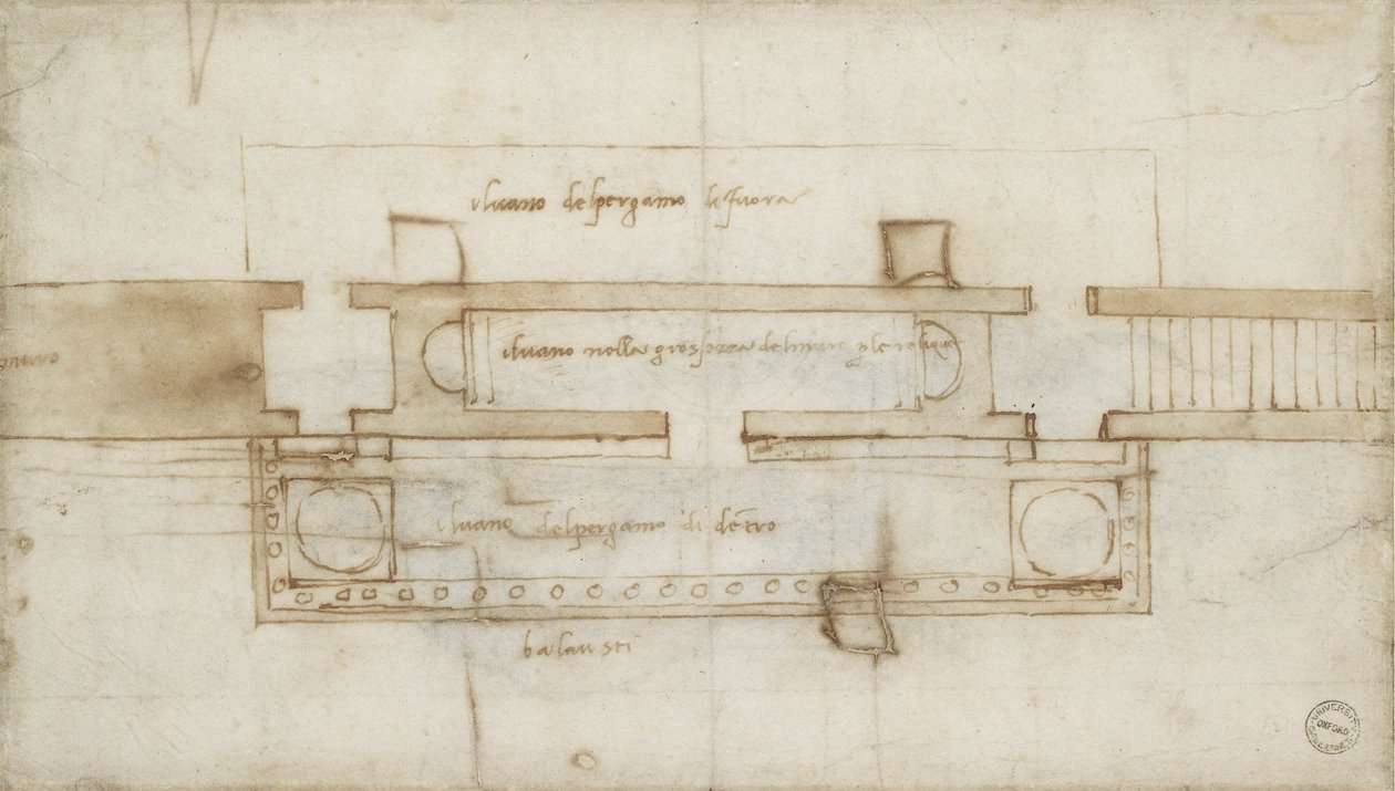Diseño para una Cámara de Reliquias, siglo XVI de Michelangelo Buonarroti