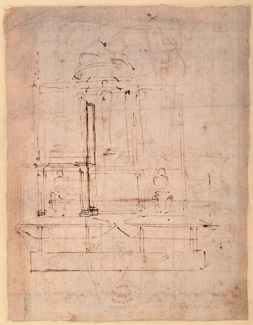 Diseño para la tumba del Papa Julio II (1453-1513) de Michelangelo Buonarroti