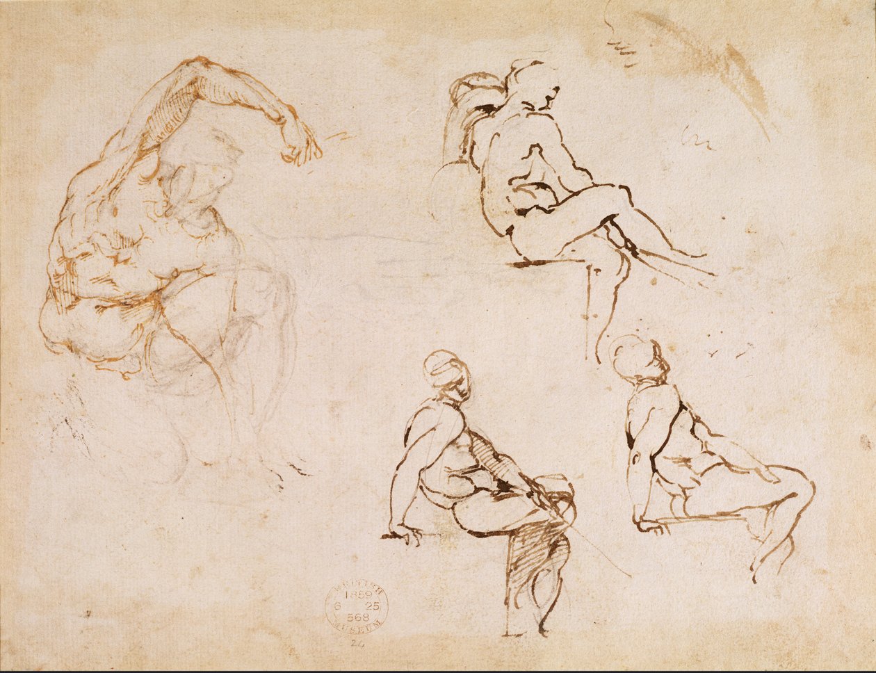Dibujos de figuras de Michelangelo Buonarroti