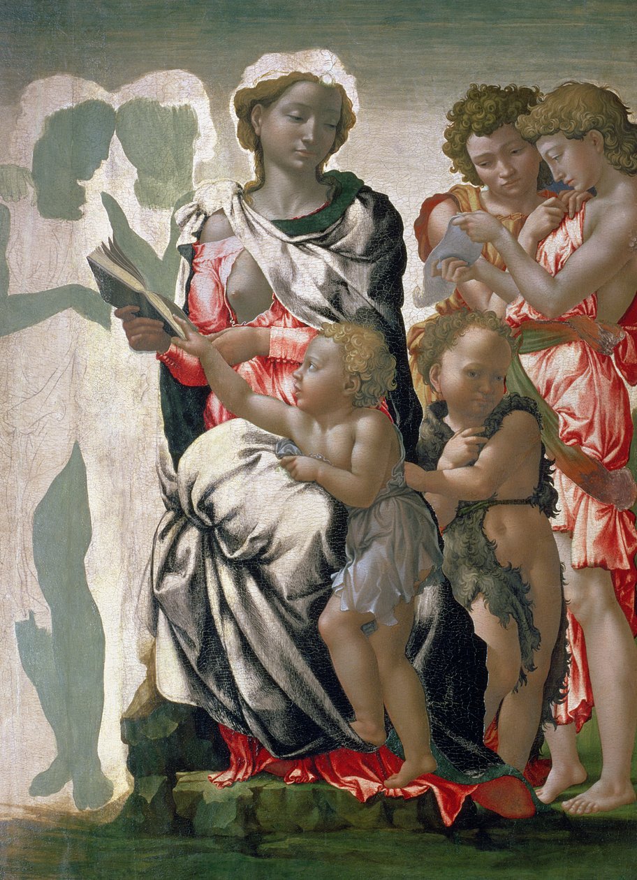 Madonna y Niño con San Juan, c.1495 de Michelangelo Buonarroti