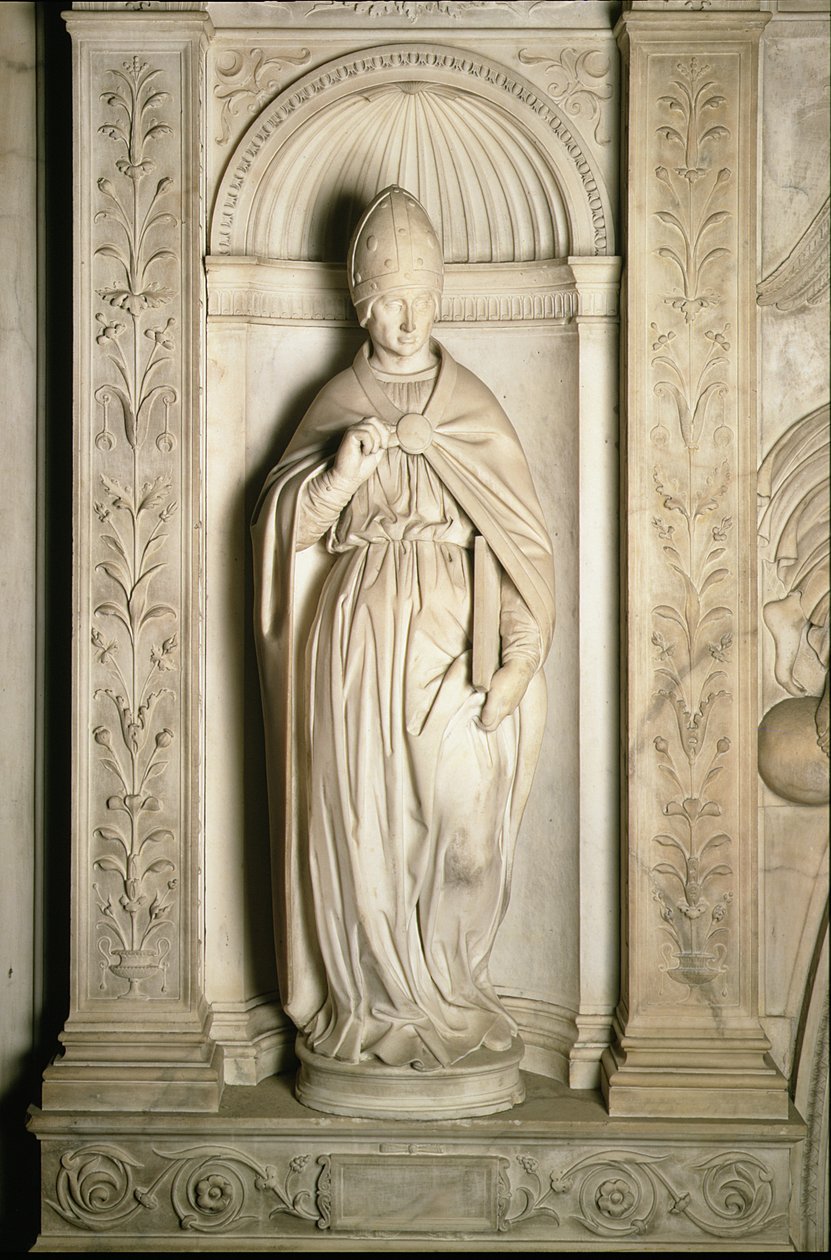 San Pío, del altar Piccolomini, 1501-4 de Michelangelo Buonarroti