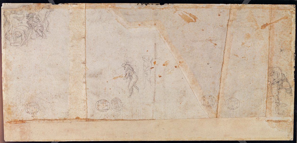 Estudio de figuras (verso) de Michelangelo Buonarroti