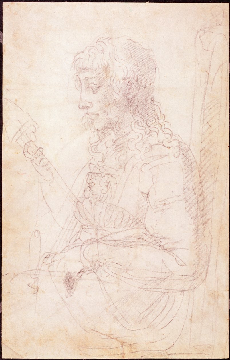 W.40 Boceto de una figura femenina de Michelangelo Buonarroti