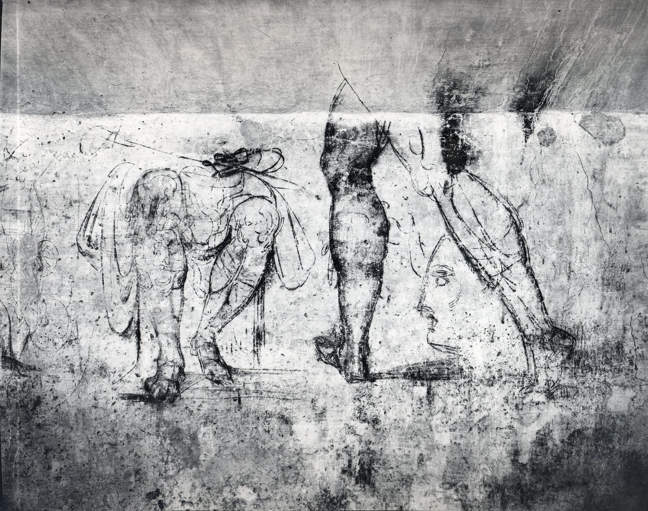 Dibujo mural de piernas, c.1530 de Michelangelo Buonarroti