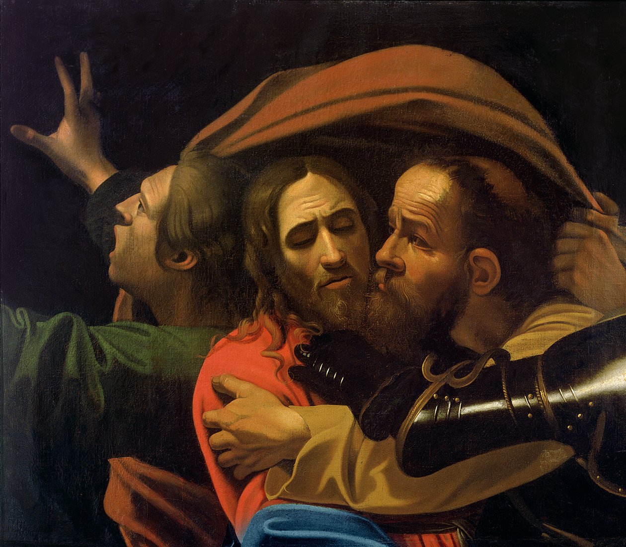 La captura de Cristo (detalle) de Michelangelo Merisi Caravaggio