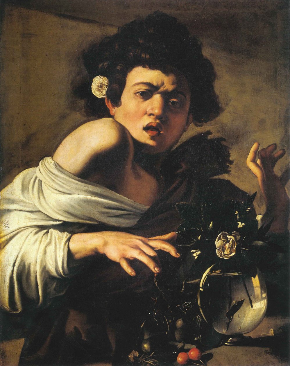 Muchacho mordido por un lagarto de Michelangelo Merisi Caravaggio