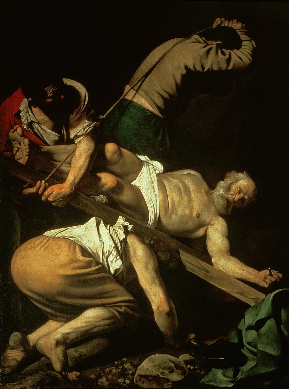 La crucifixión de San Pedro, 1600-01 de Michelangelo Merisi Caravaggio