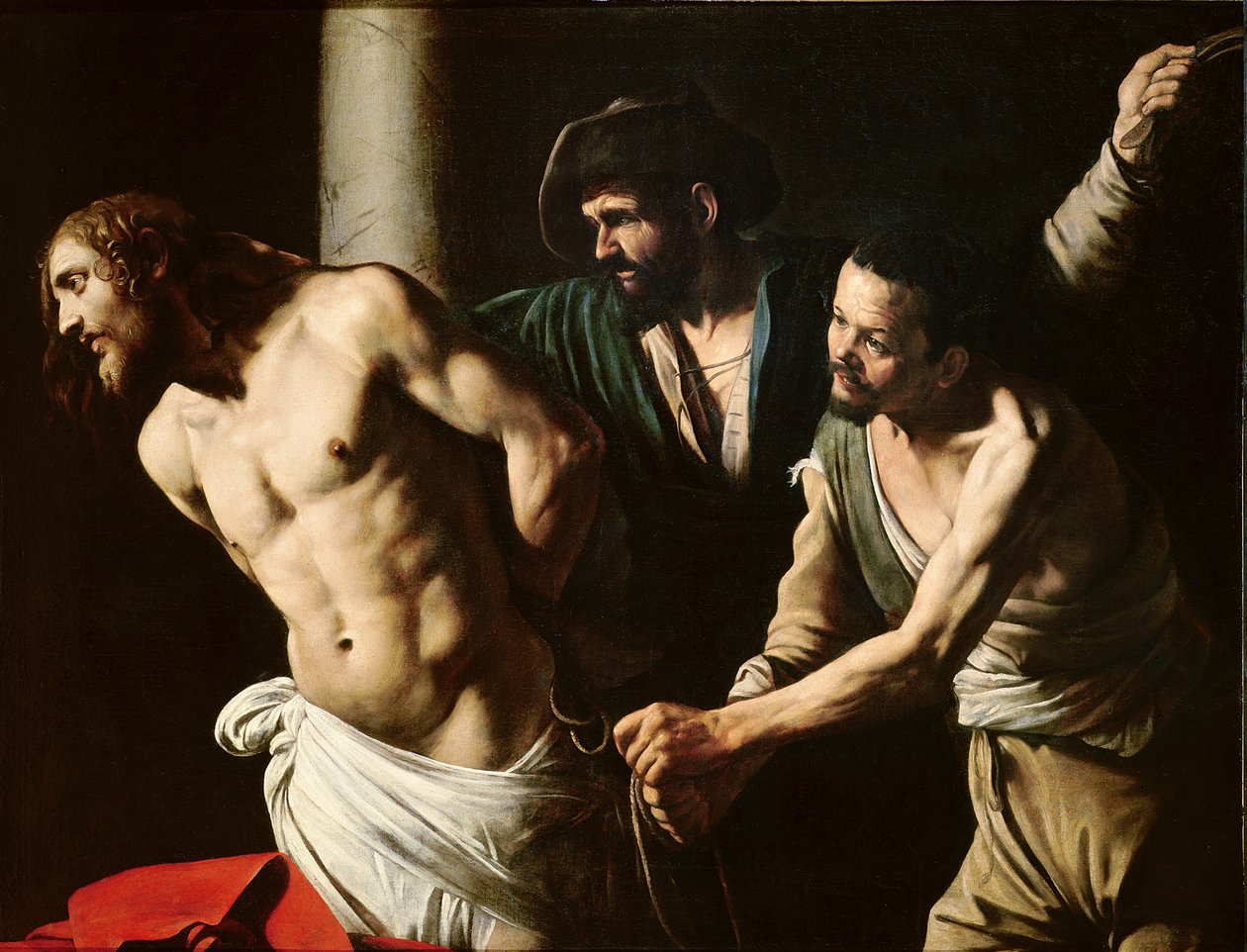 La flagelación de Cristo, c.1605-7 de Michelangelo (attr. to) Caravaggio
