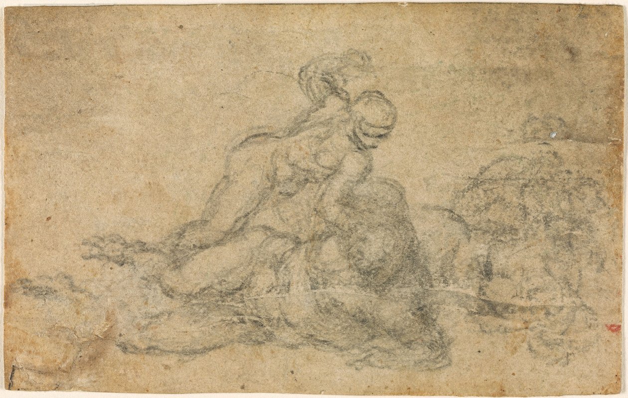 Miguel Ángel - David y Goliat. Estudios arquitectónicos en verso, ca. 1550-1556, I, 32a de Michelangelo