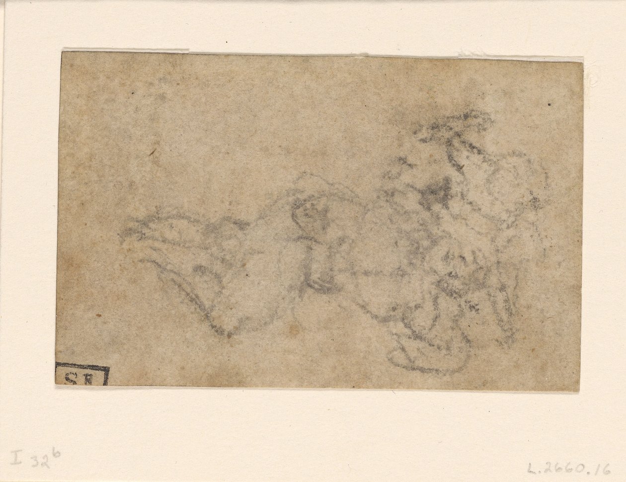Miguel Ángel - David y Goliat. Estudios arquitectónicos en verso, ca. 1550-1556, I, 32b de Michelangelo