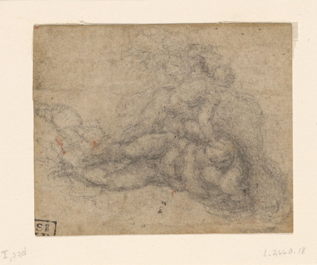 Miguel Ángel - David y Goliat. Estudios arquitectónicos en verso, ca. 1550-1556, I, 32d de Michelangelo