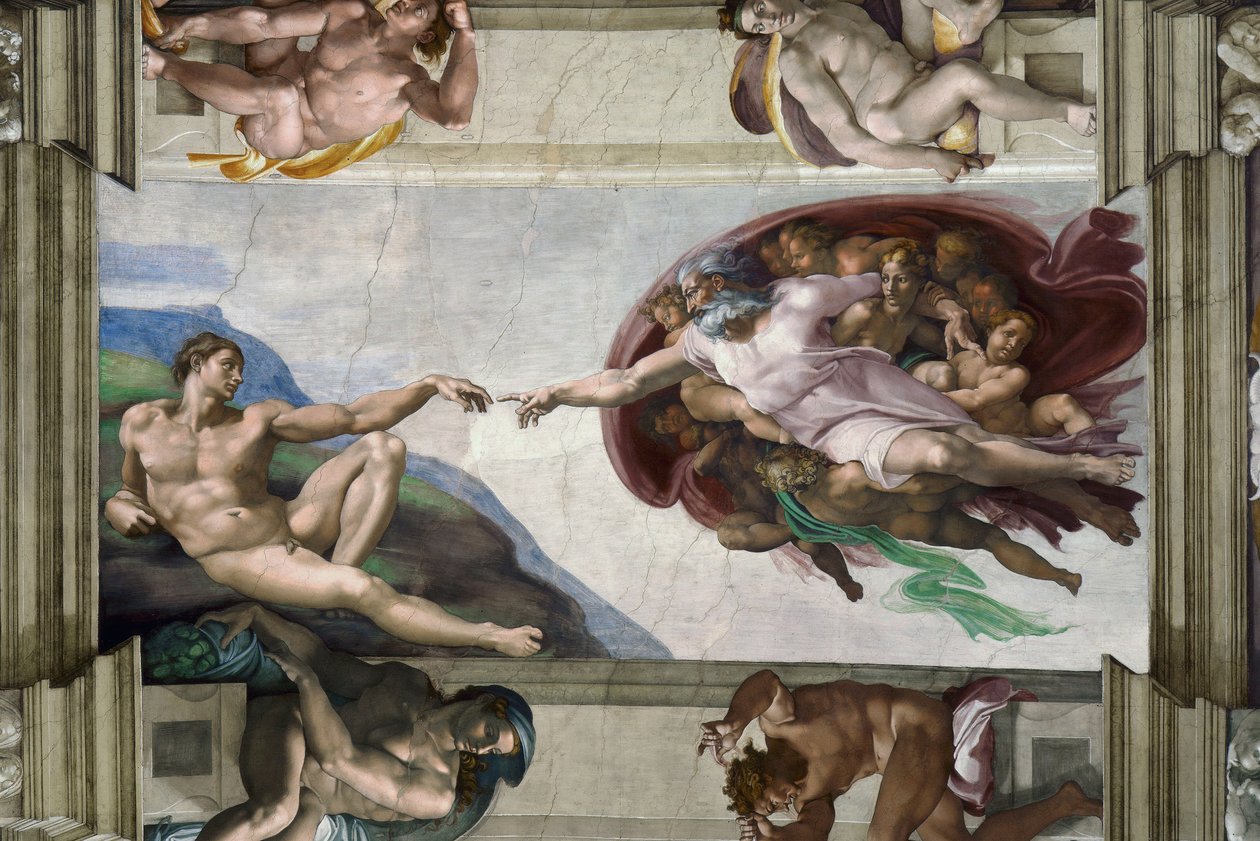 La creación de Adán de Michelangelo