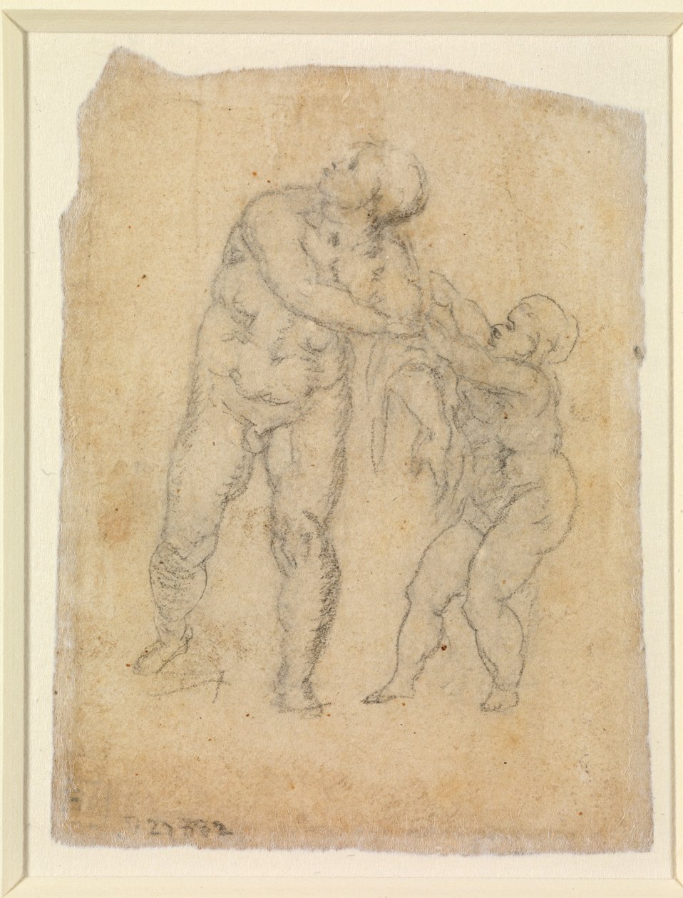 Eneas y un niño (verso), s.f. de Michelangelo Buonarroti