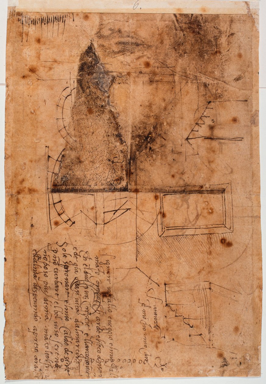 Estudios autógrafos de arquitectura y fragmentos poéticos de Michelangelo Buonarroti