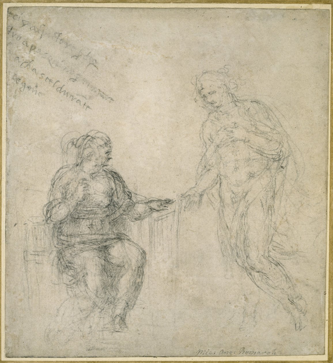 Cristo despidiéndose de su madre después de la resurrección de Michelangelo Buonarroti