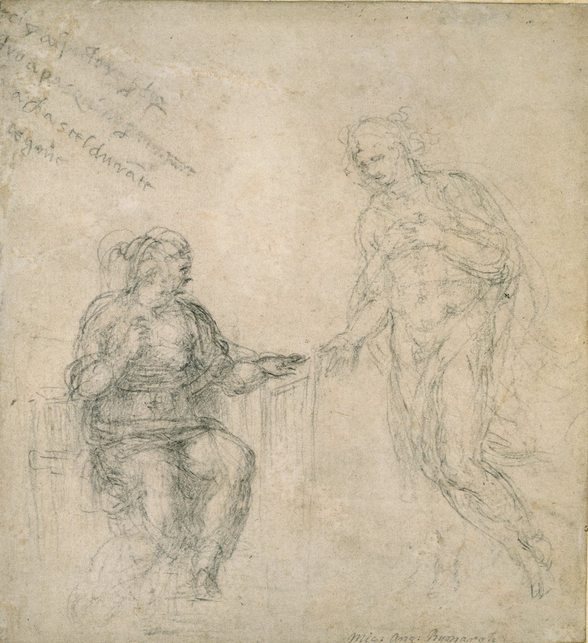 Cristo despidiéndose de su madre después de la resurrección de Michelangelo Buonarroti