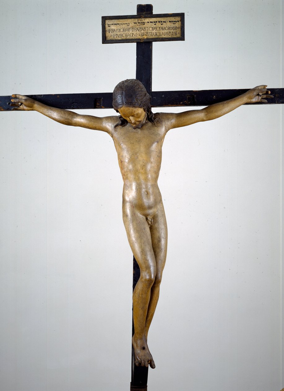 Crucifijo, c.1492-94 (madera policromada) de Michelangelo Buonarroti