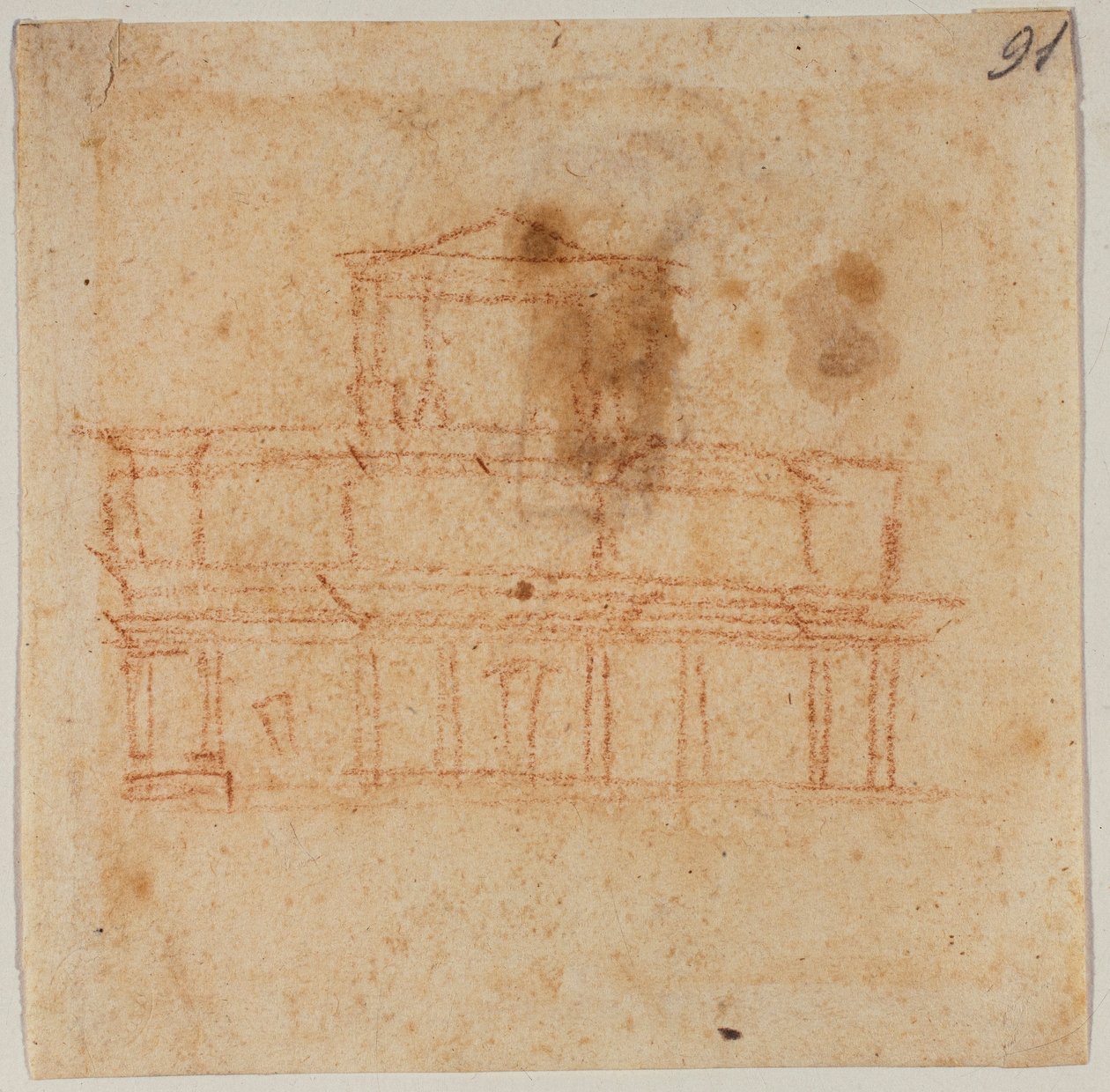 Diseño de la fachada de San Lorenzo de Michelangelo Buonarroti