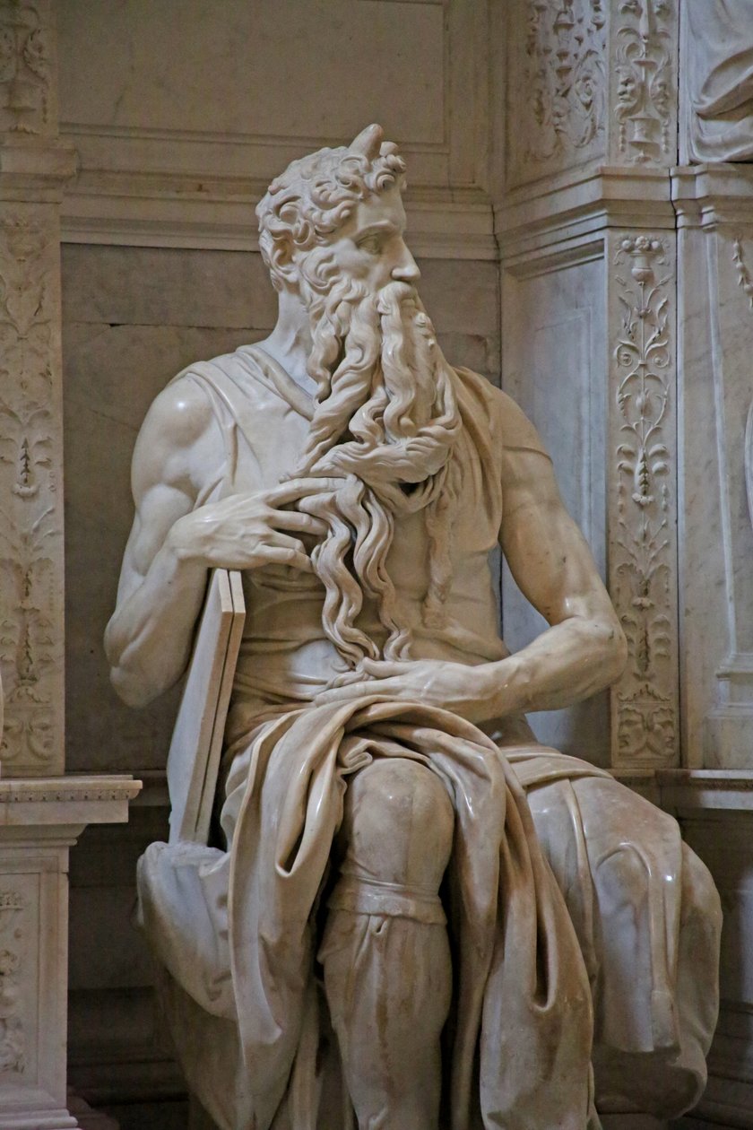 (detalle) Moisés de la tumba de Julio II de Michelangelo Buonarroti