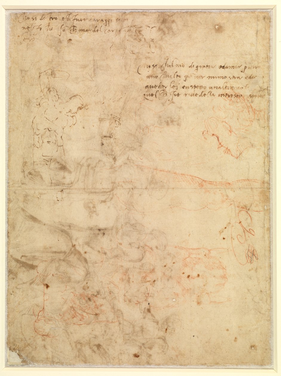 Estudio de figura de Michelangelo Buonarroti