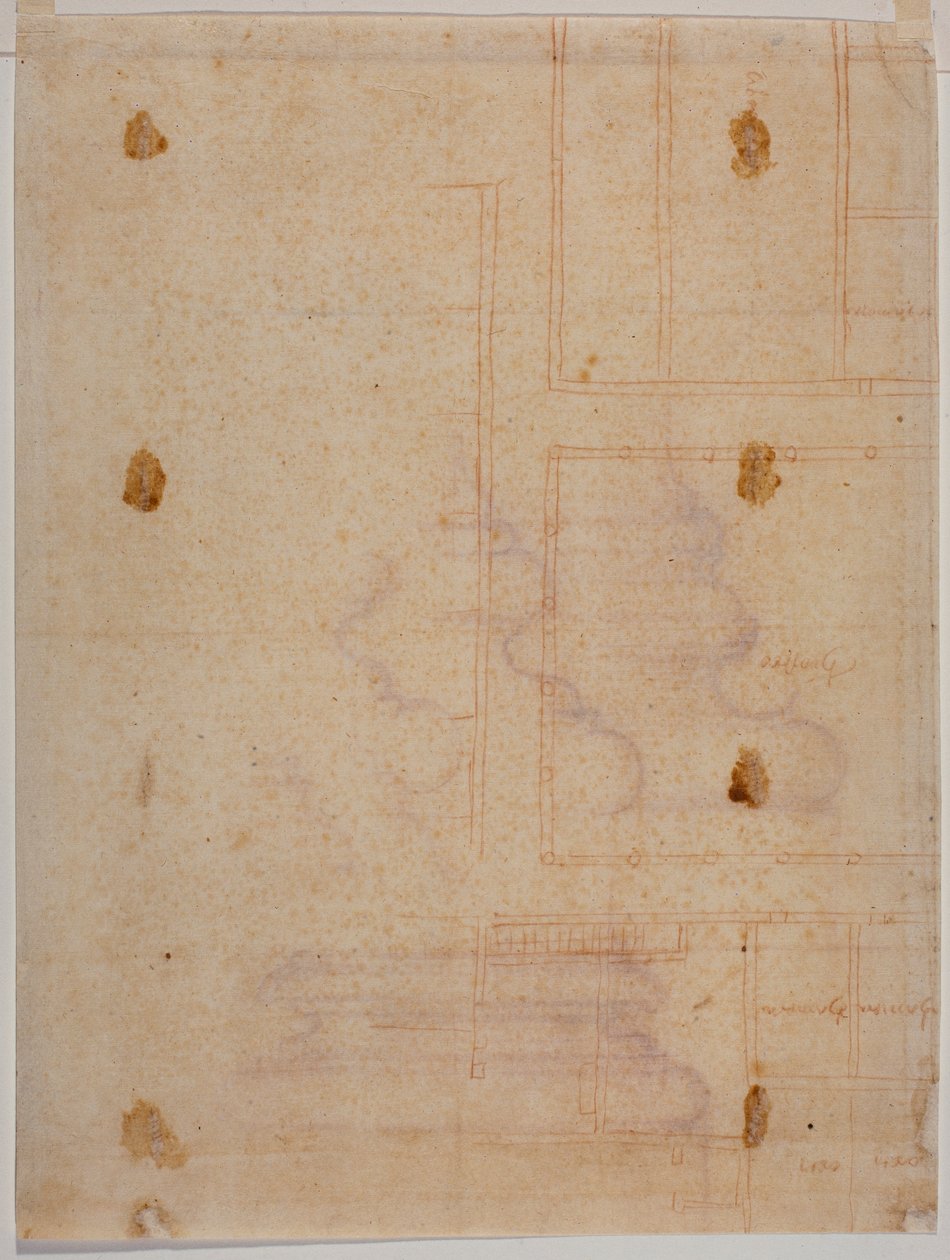 Planta fragmentaria del convento de San Lorenzo de Michelangelo Buonarroti