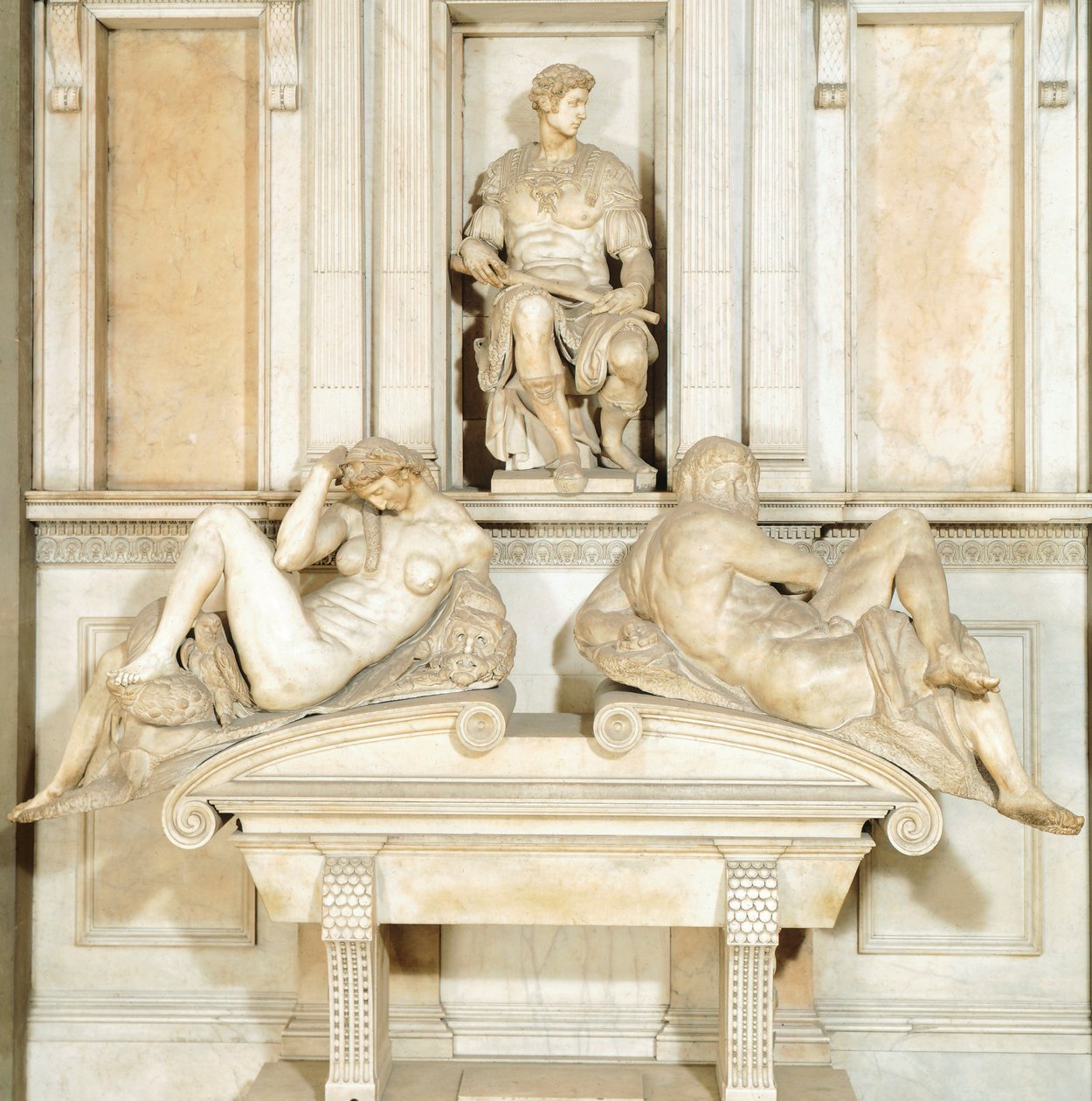 Italia, Florencia, Nueva Sacristía en la Capilla Medici de la Basílica de San Lorenzo en Florencia (Patrimonio de la Humanidad de la UNESCO) de Michelangelo Buonarroti