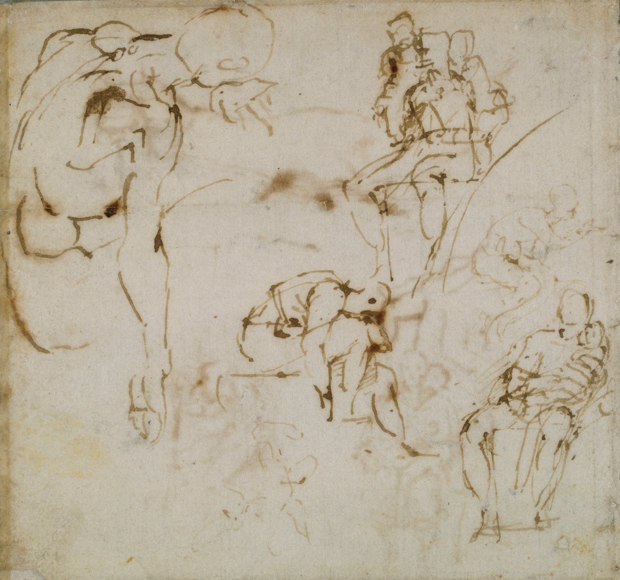 Página de un Cuaderno de Bocetos de Michelangelo Buonarroti