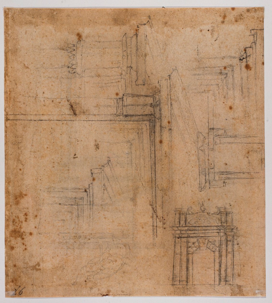 Bocetos de puertas y ventanas de Michelangelo Buonarroti