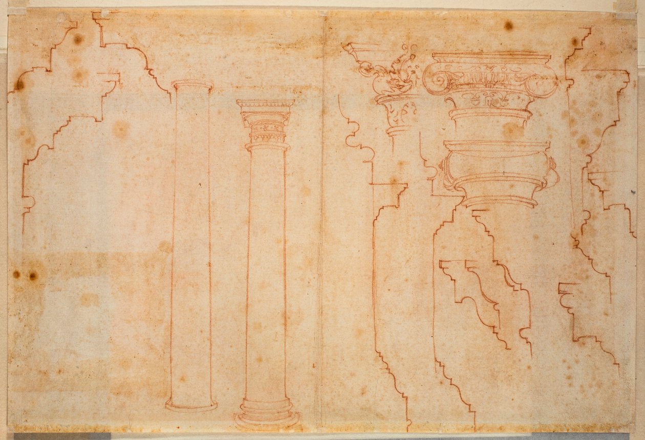 Estudios a partir de monumentos romanos de Michelangelo Buonarroti