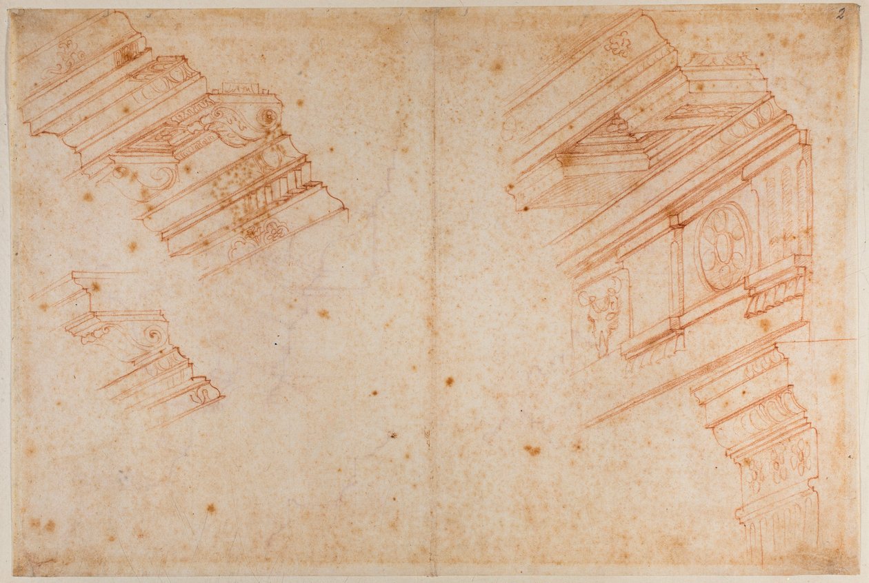 Estudios a partir de monumentos romanos de Michelangelo Buonarroti