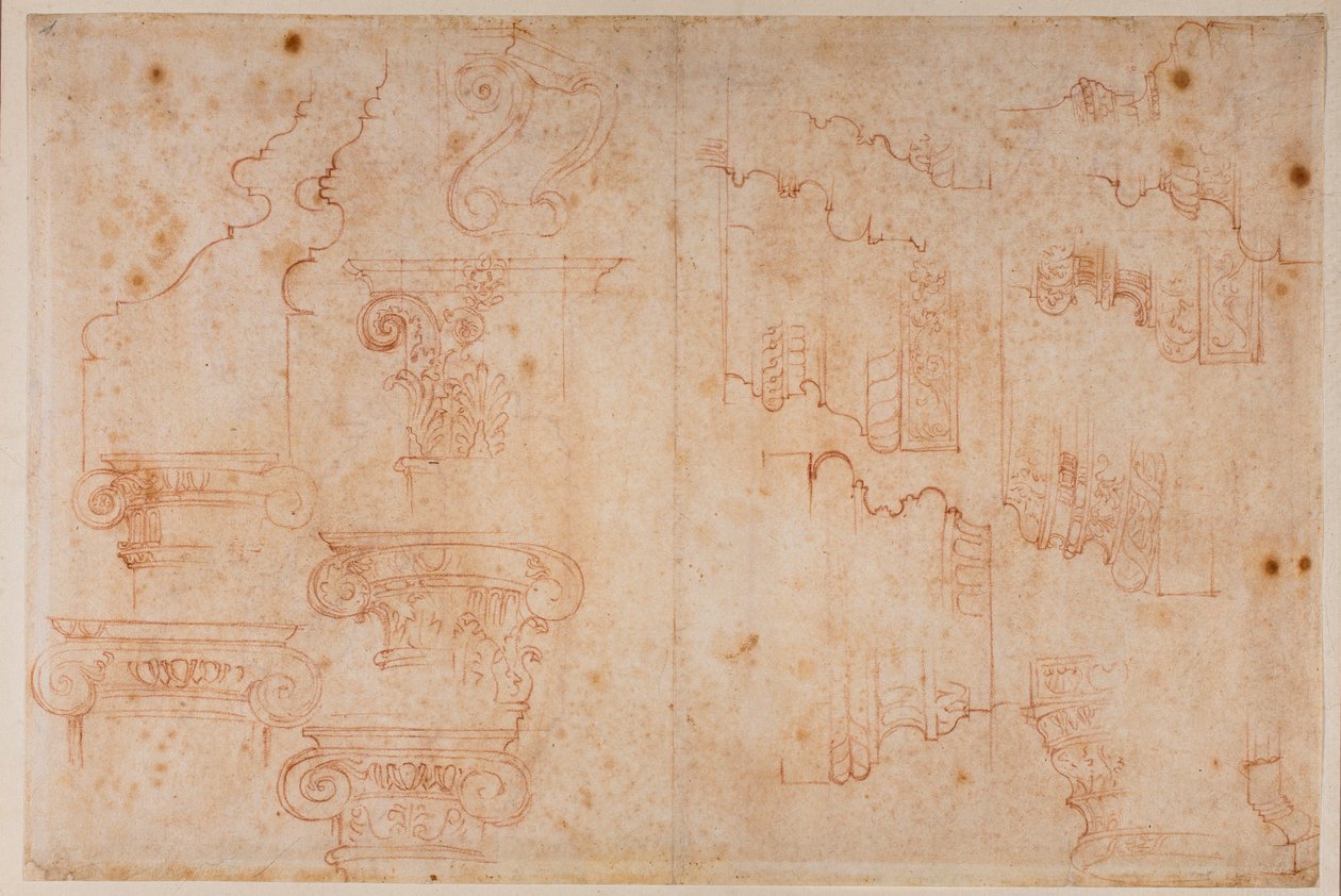 Estudios a partir de monumentos romanos de Michelangelo Buonarroti