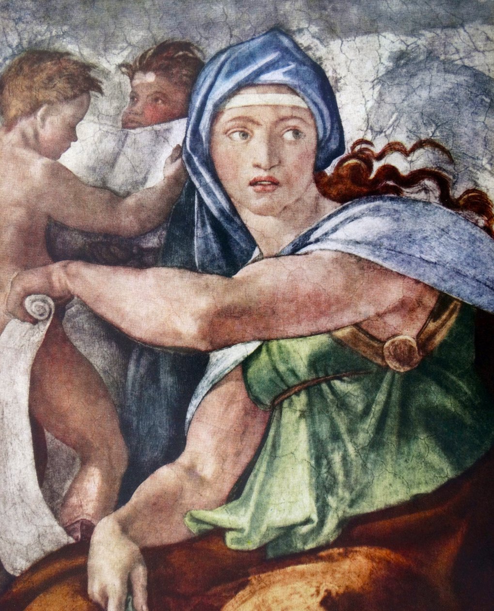 La Sibila délfica (detalle) de Michelangelo Buonarroti