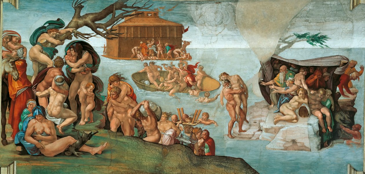 El Diluvio (Capilla Sixtina en el Vaticano) de Michelangelo Buonarroti