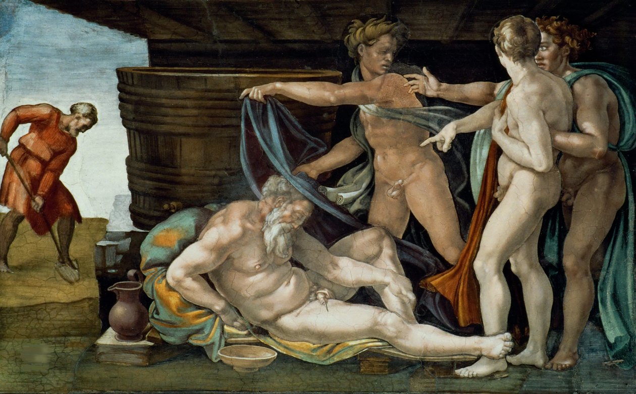 La Borrachera de Noé de Michelangelo Buonarroti