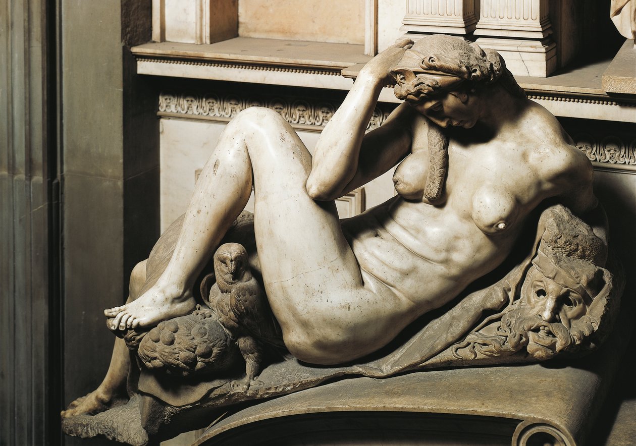 La Noche (detalle) de Michelangelo Buonarroti