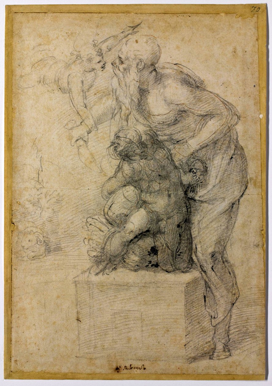 El sacrificio de Isaac, c. 1535 de Michelangelo Buonarroti