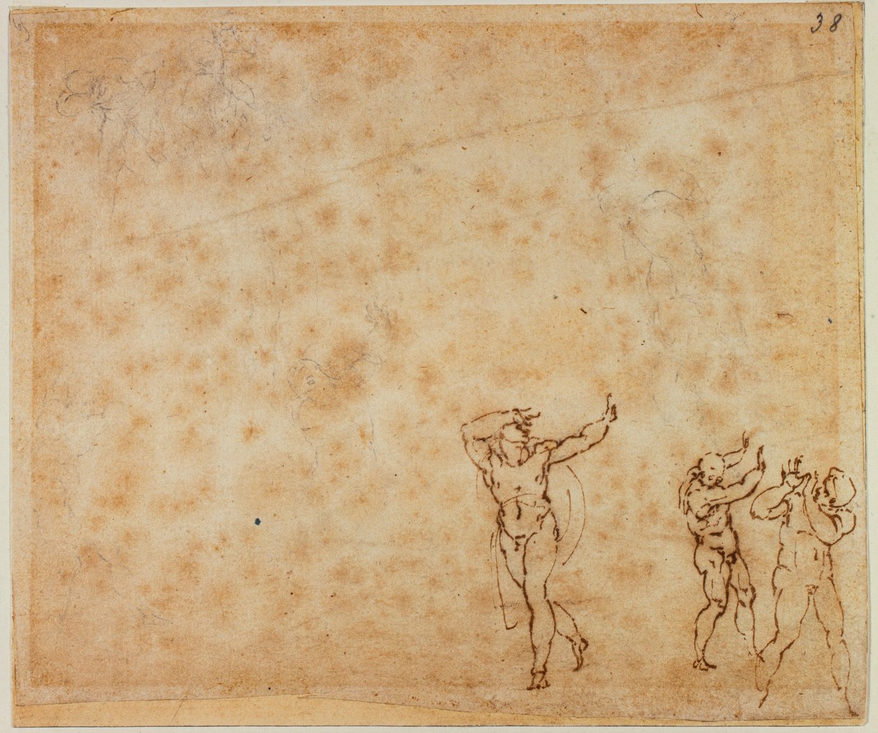 Tres desnudos de Michelangelo Buonarroti