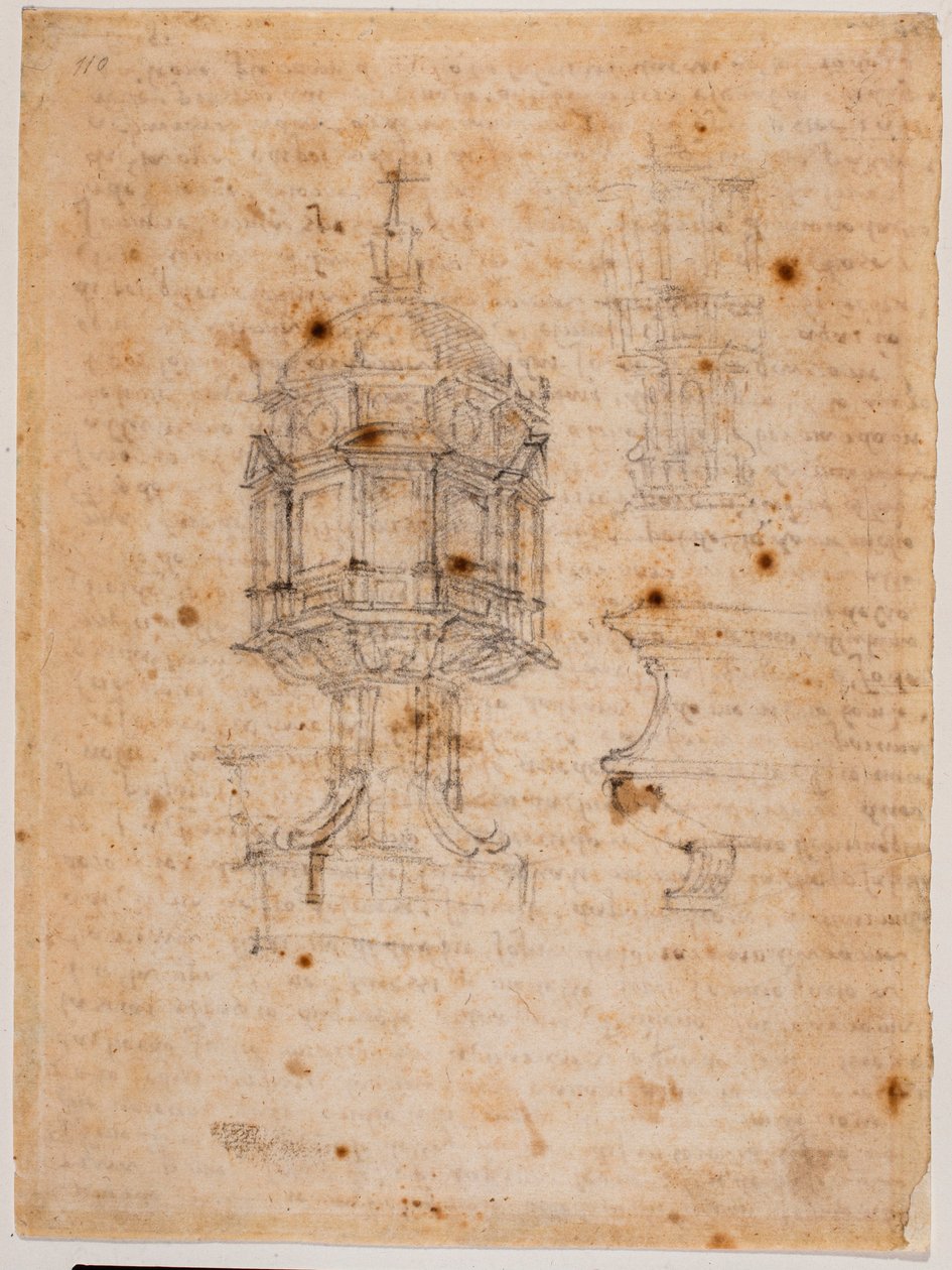 Dos estudios del copón de Michelangelo Buonarroti
