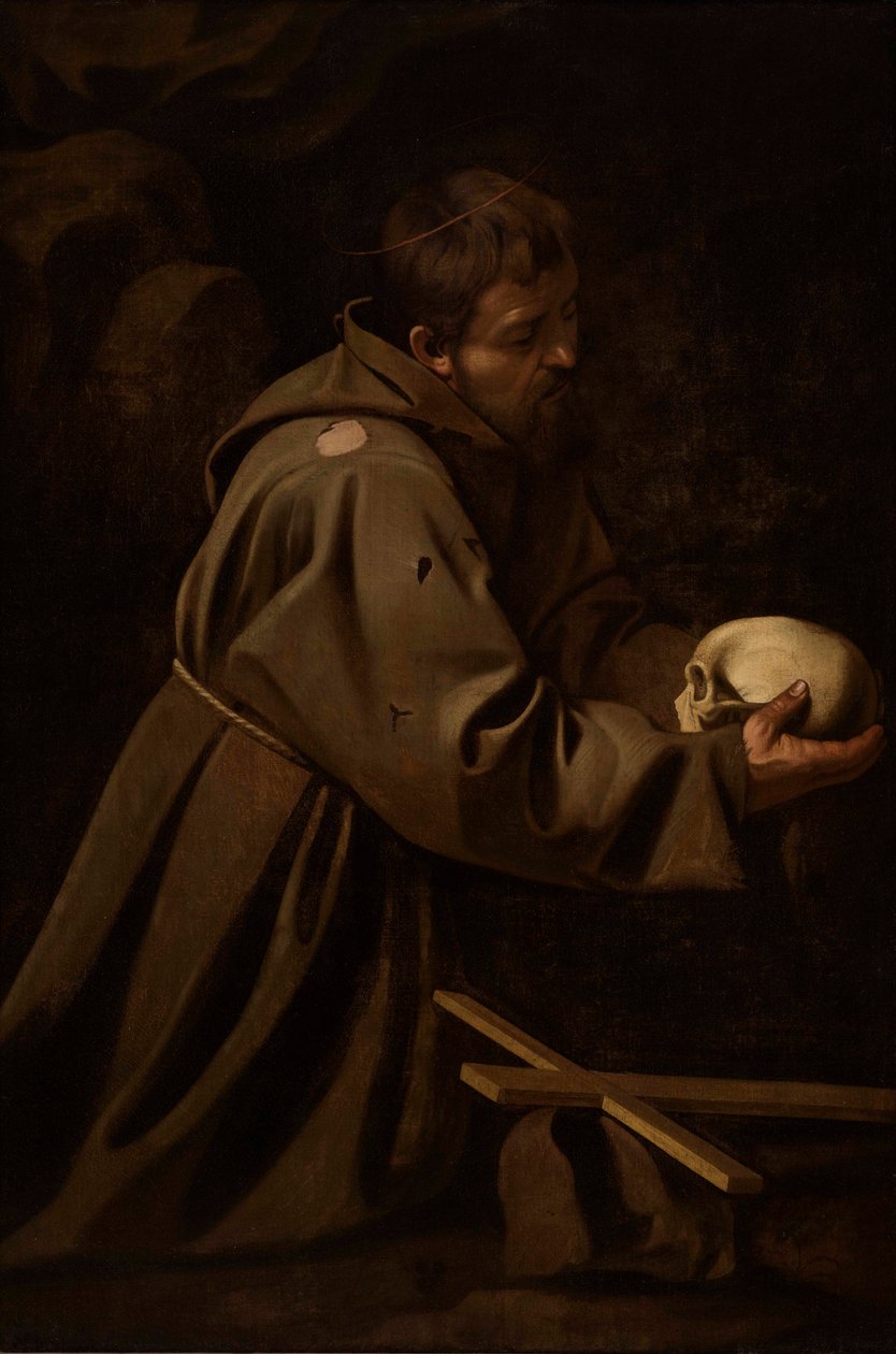 San Francisco en meditación, ca. 1606 de Michelangelo Caravaggio