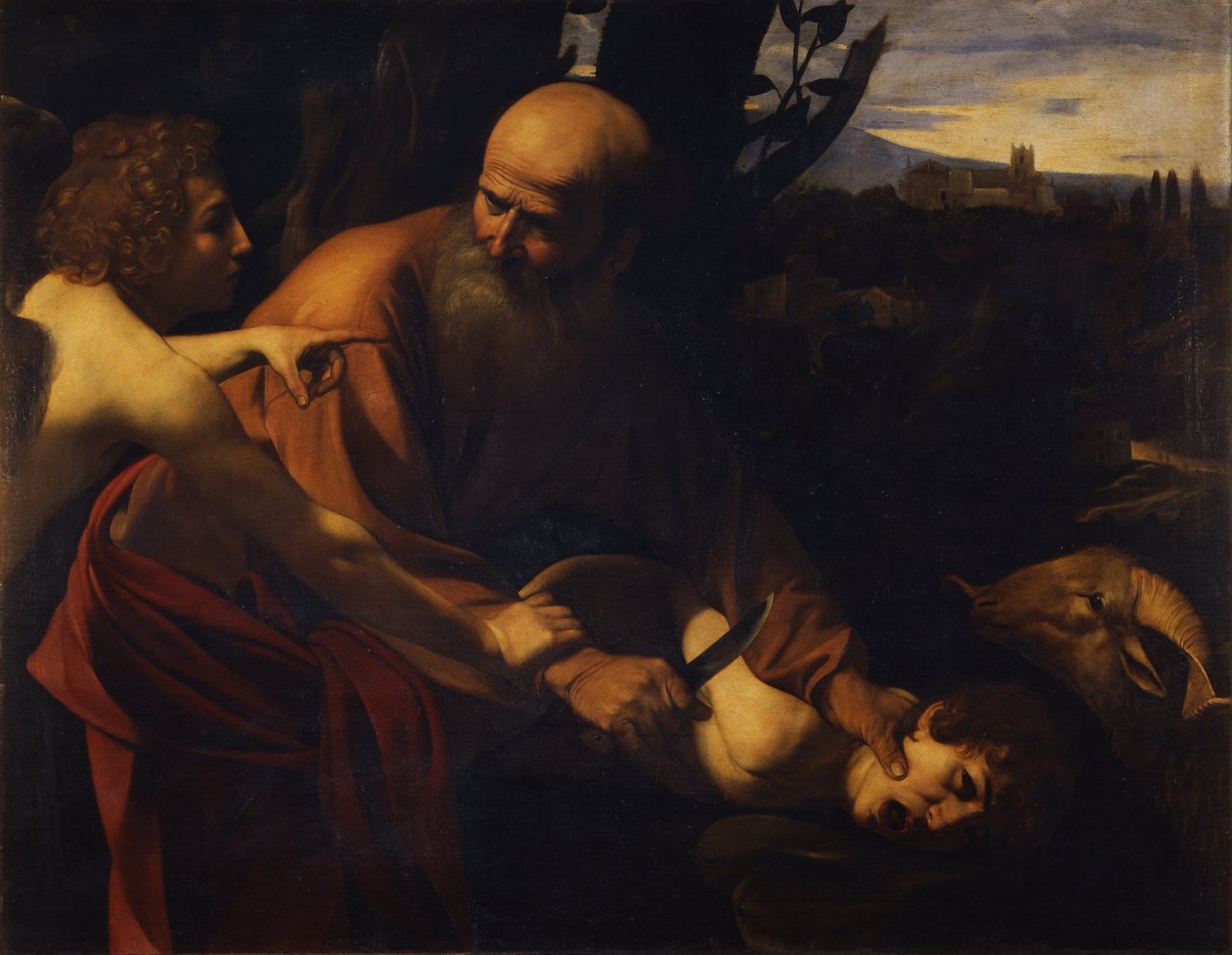 Abraham sacrificando a Isaac, 1603-1604 de Michelangelo Merisi Caravaggio