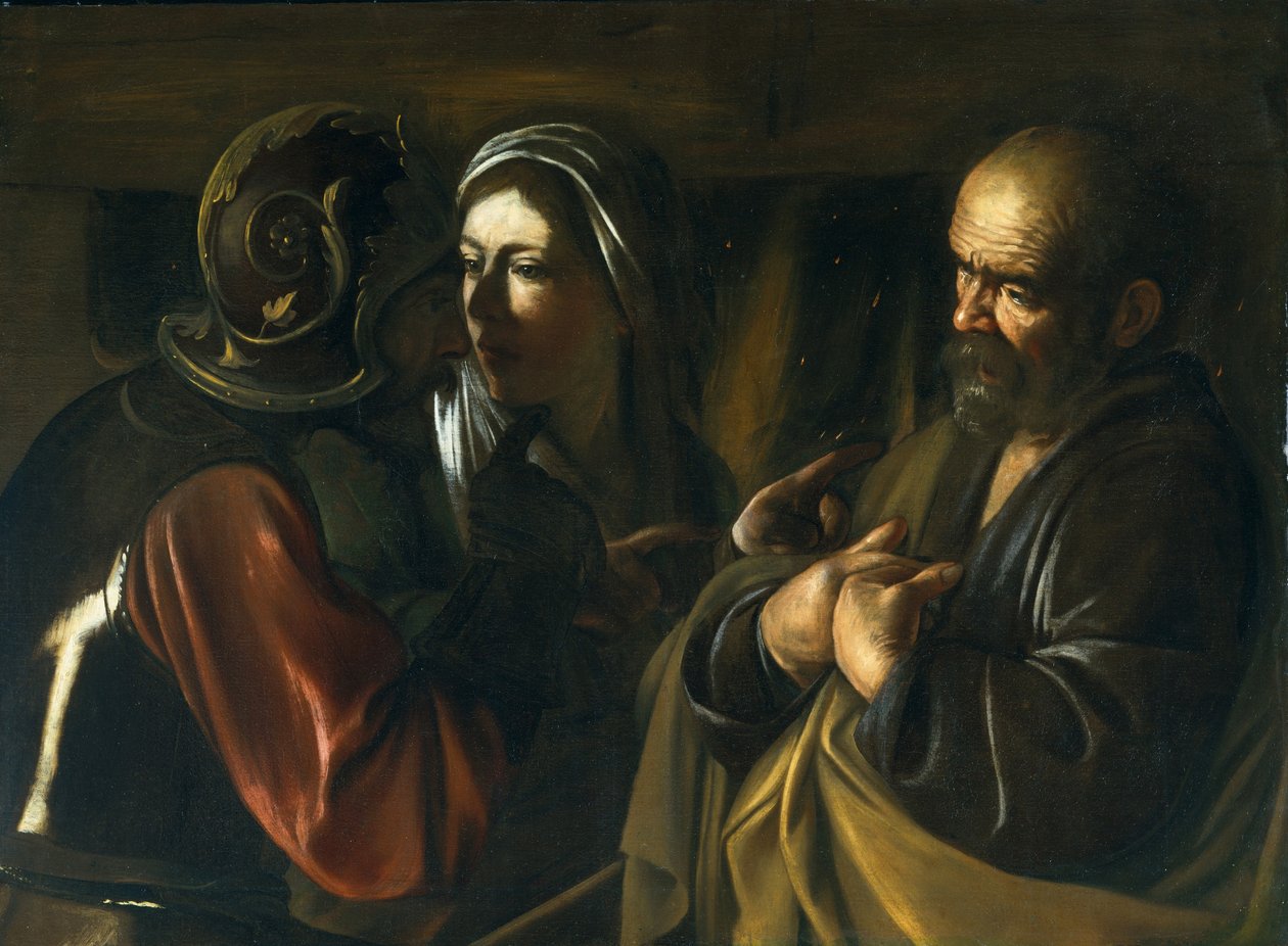 Negación de San Pedro, 1610 de Michelangelo Merisi Caravaggio