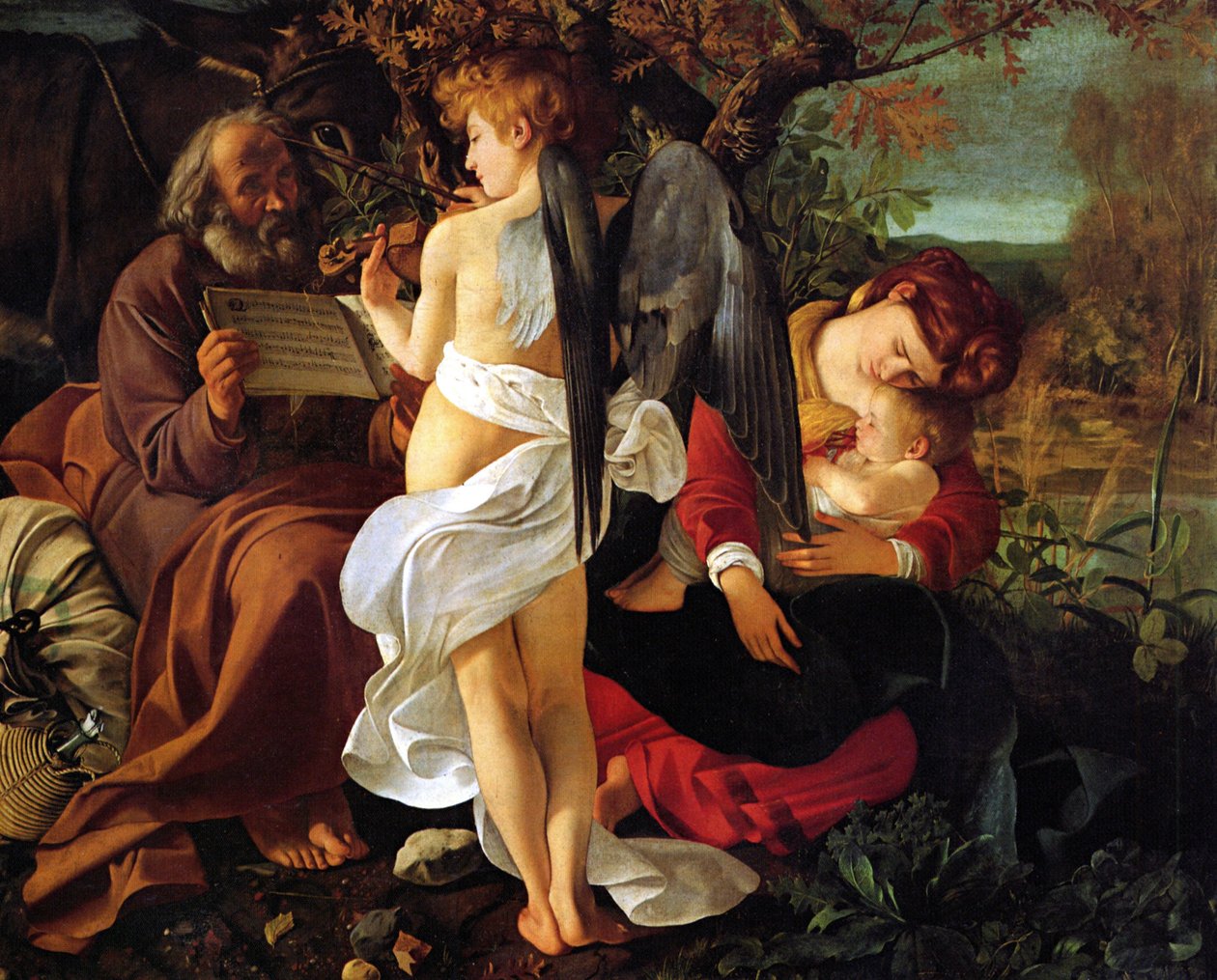 Descanso en la huida a Egipto, ca. 1597 de Michelangelo Merisi Caravaggio