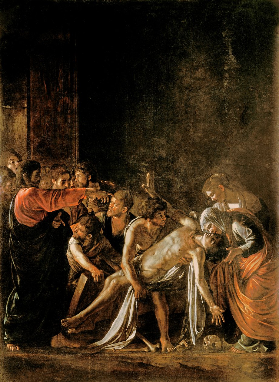 Resurrección de Lázaro de Michelangelo Merisi Caravaggio