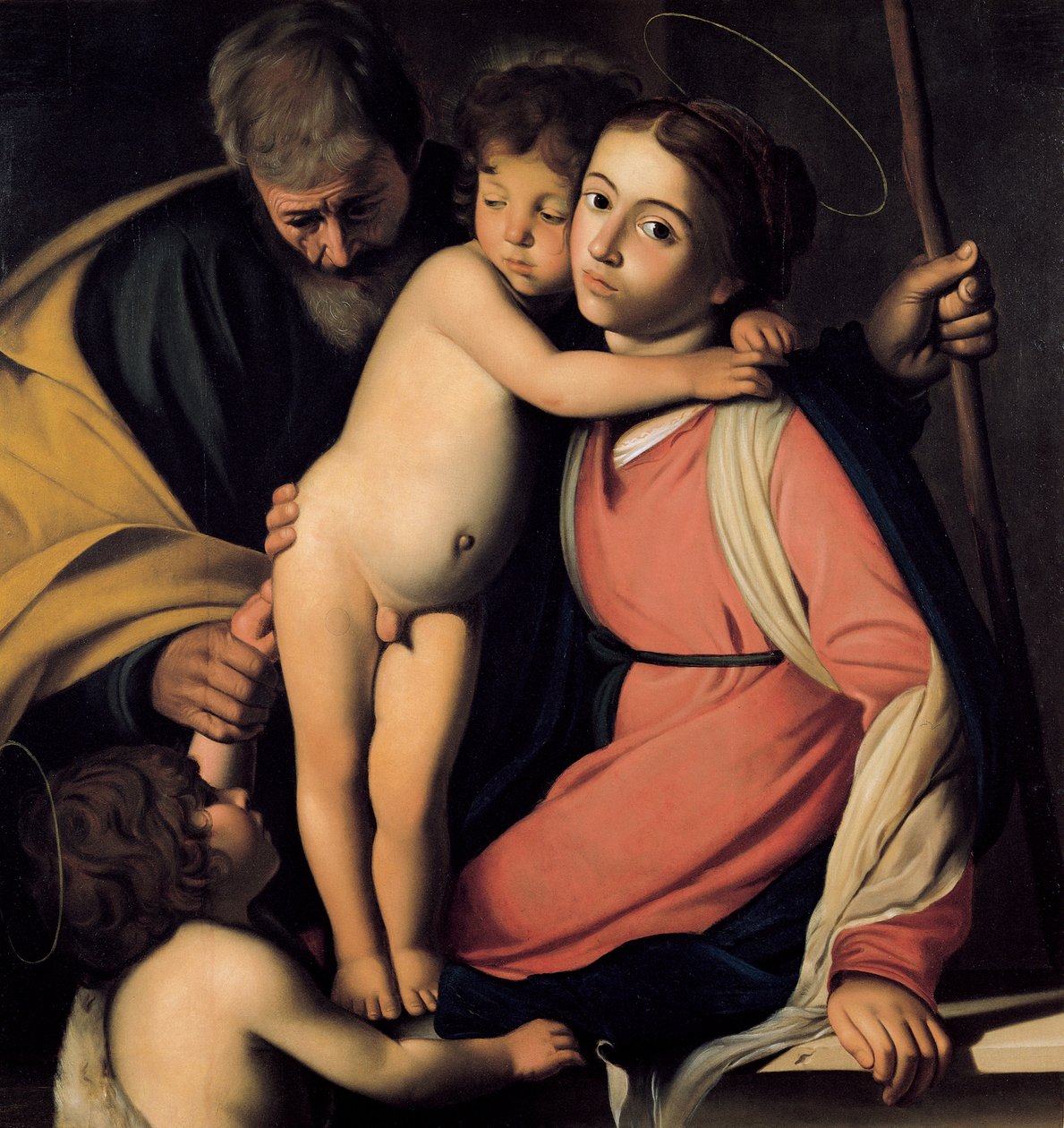 La Sagrada Familia con Juan el Bautista de niño, principios del siglo XVII de Michelangelo Merisi Caravaggio