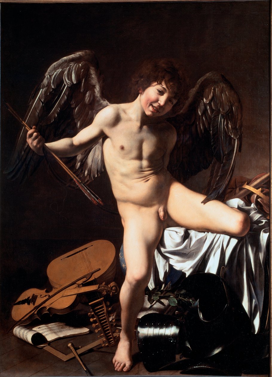Amor vincit omnia (llamado Cupido Victorioso o Amor Triunfante o Amor Terrenal) de Michelangelo Merisi da Caravaggio