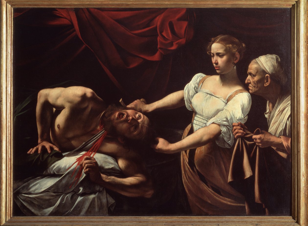 Judith decapitando a Holofernes (óleo sobre lienzo de Michelangelo Merisi da Caravaggio