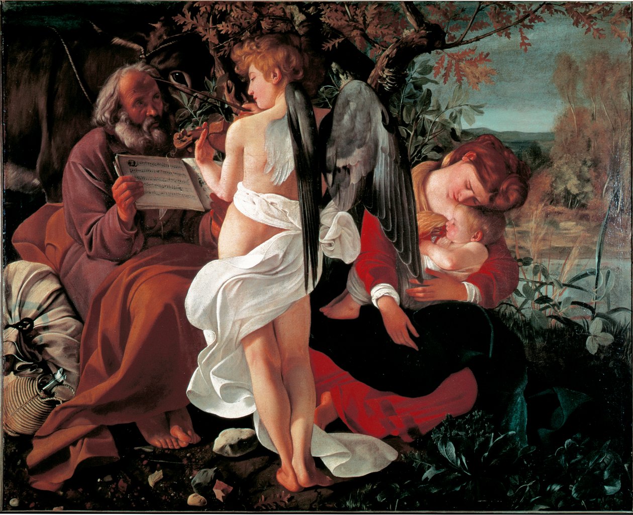 Descanso durante la huida a Egipto de Michelangelo Merisi da Caravaggio