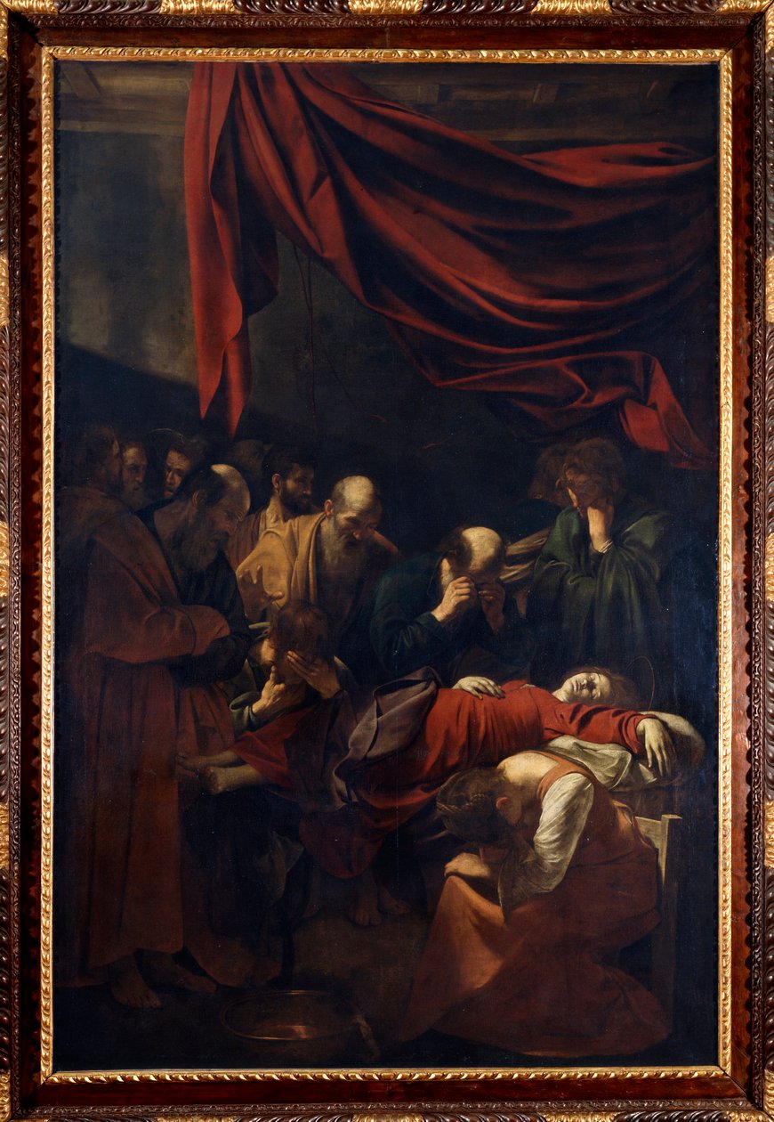 La muerte de la Virgen (La mort della Vergine) por Caravaggio (il Caravaggio) de Michelangelo Merisi da Caravaggio