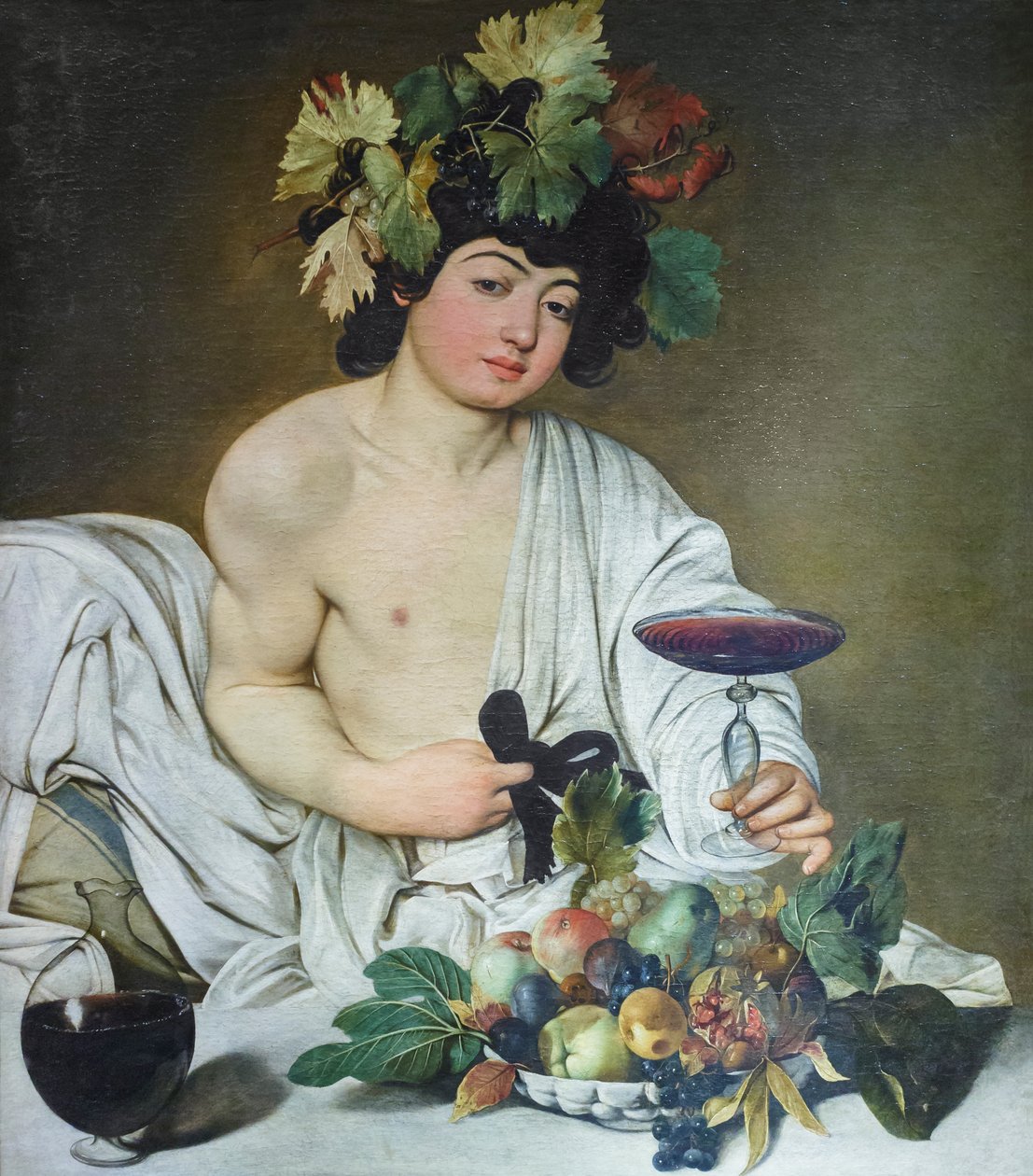 El joven Baco, c.1596 (óleo sobre lienzo) de Michelangelo Merisi da Caravaggio